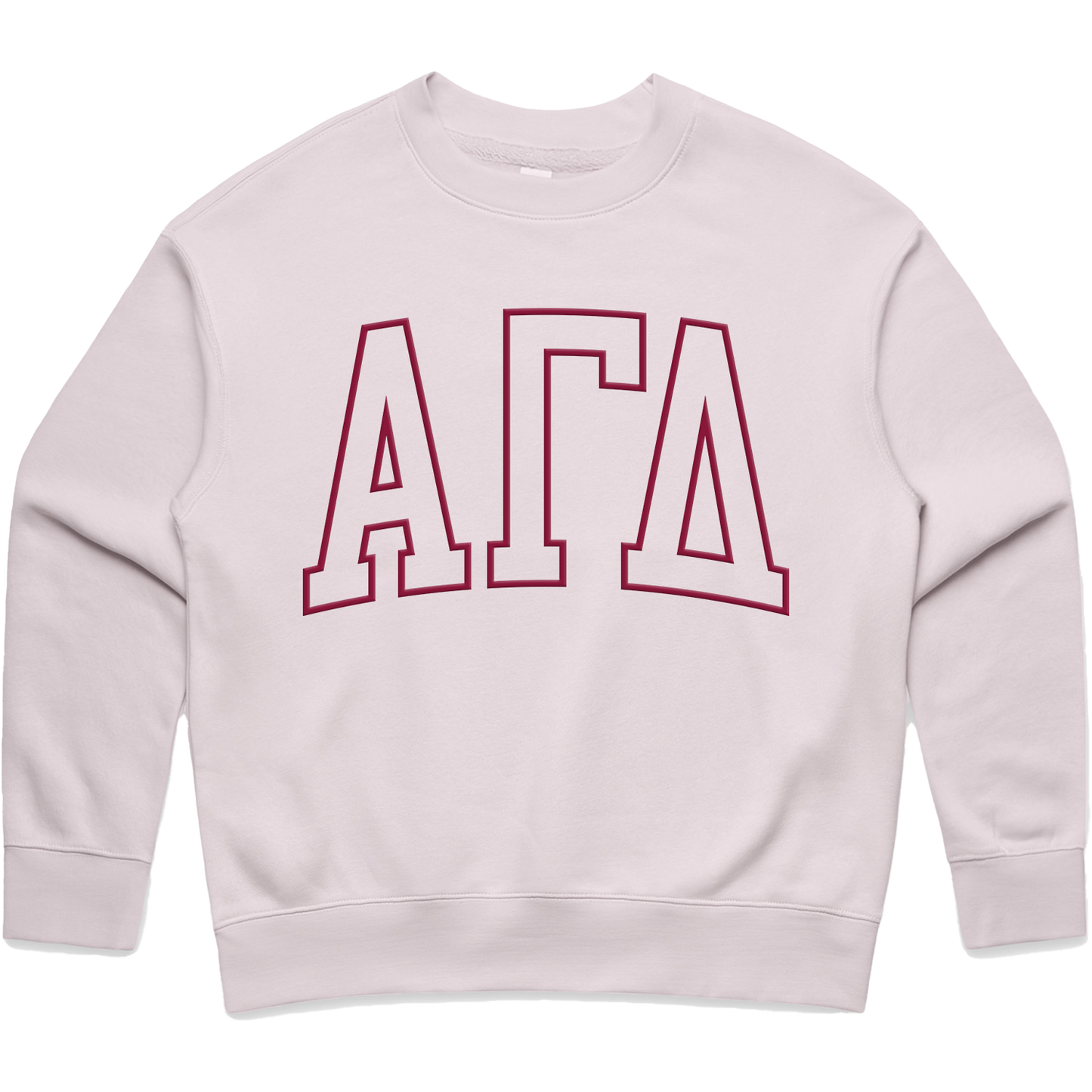 Alpha Gamma Delta | Block Letters Premium Crewneck by Uscape