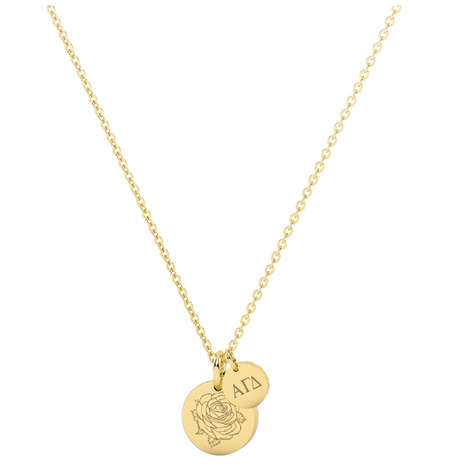 Alpha Gamma Delta | Charmed Rose Necklace