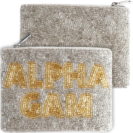Alpha Gamma Delta | Beaded Coin Purse