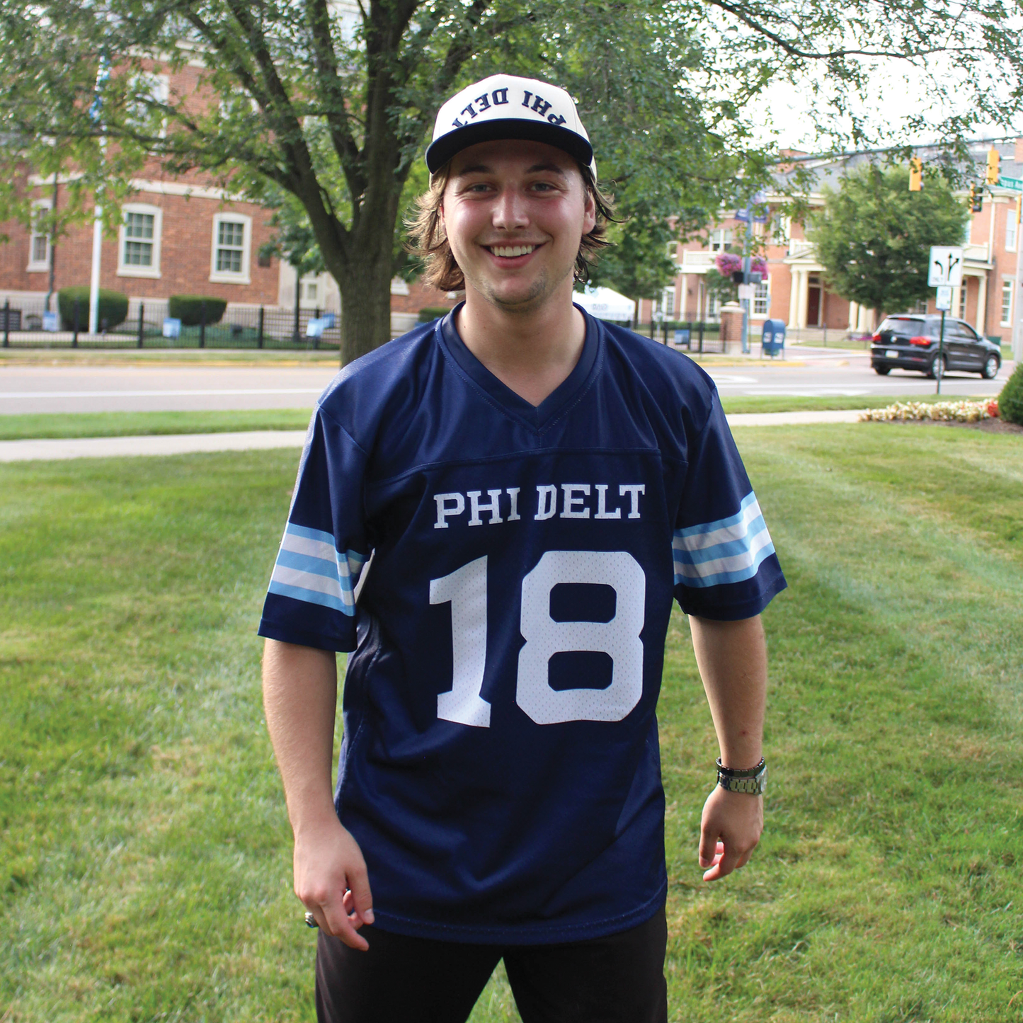 Phi Delta Theta | Striped Football Jersey