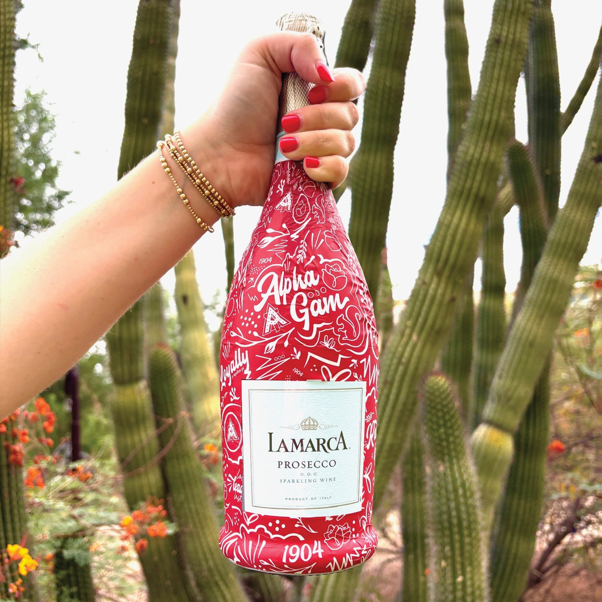 Alpha Gam Beau Bottles - Bottle Wrap